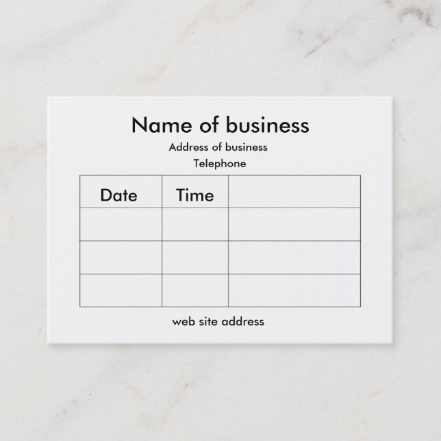 Appointment card - thumbs up (Front)