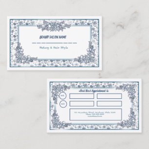 Appointment Card White Silver Christmas