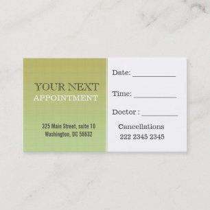 Appointment   Dark khaki Minimal Plaid Pattern Card