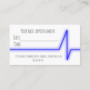 Appointment reminder business card