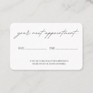 Appointment Reminder Card