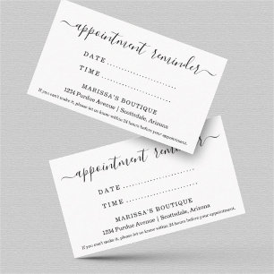 Appointment Reminder Card, Doctor Dental Salon etc Business Card