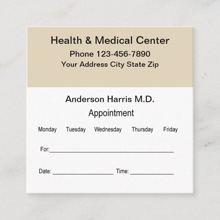 Appointment Reminder Card For A Doctor Zazzle.co.uk