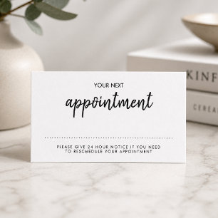 Appointment Reminder Card Modern Minimal White