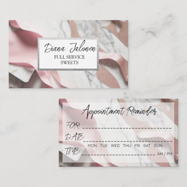 Appointment Reminder Cards Hair Salon (Front/Back)