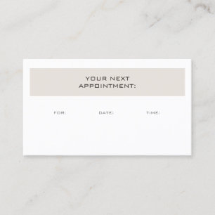 Appointment Reminder Creative Trendy Modern Plain Card