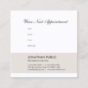 Appointment Reminder Doctor Dentist Therapist Chic Card