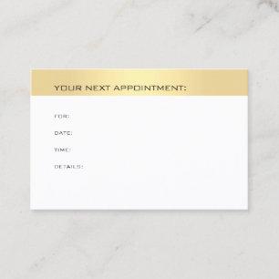 Appointment Reminder Gold Look Modern Template Card