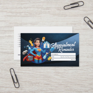 Appointment Reminder House Cleaning Housekeeping Business Card