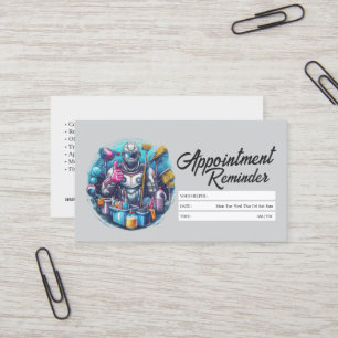 Appointment Reminder House Cleaning Housekeeping Business Card
