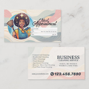 Appointment Reminder House Cleaning Housekeeping Business Card