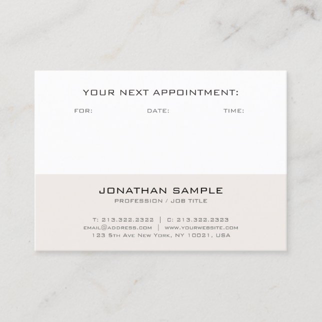 Appointment Reminder Modern Elegant Template (Front)