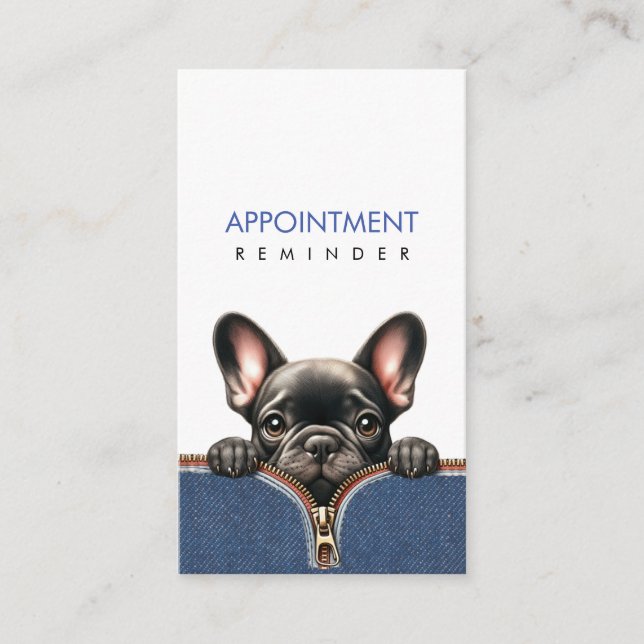 Appointment Reminder pet goomer & Pet care Business Card (Front)