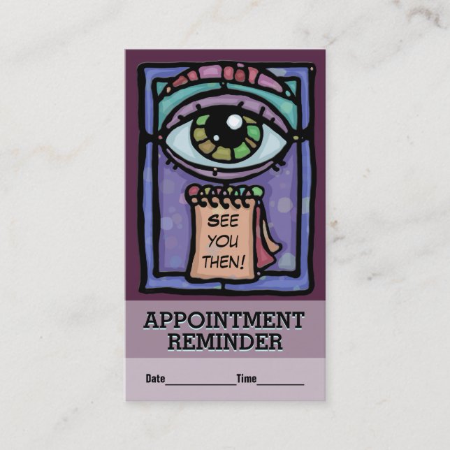 Appointment reminder.Teacher.Meeting.Business.Doc. Card (Front)