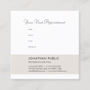 Appointment Reminder Therapist Doctor Dentist Top Card