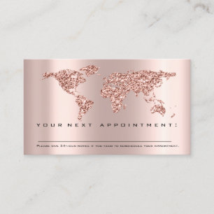 Appointment Reminder Word Map Travel Agency Business Card