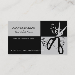 Appointment Super Chic Hair Stylist Scissor Swirls Card