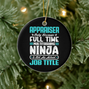 Appraiser Funny Job Occupation Profession Career Ceramic Tree Decoration