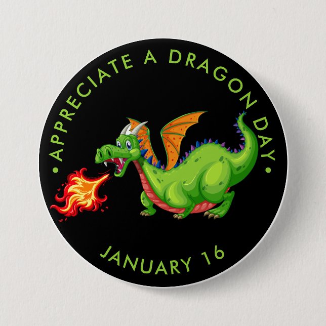 Appreciate a Dragon Day 7.5 Cm Round Badge (Front)