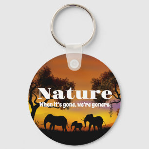 Appreciate Nature and Elephants Key Ring