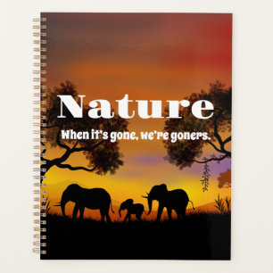 Appreciate Nature and Elephants Planner