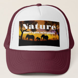 Appreciate Nature and Elephants Trucker Hat