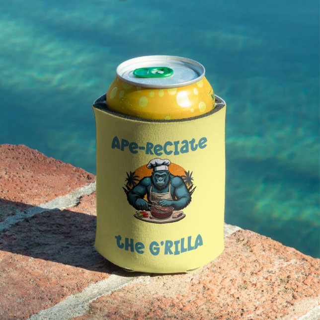 Appreciate The G'rilla Master BBQ Griller Fun Pun Can Cooler (In Situ Pool)