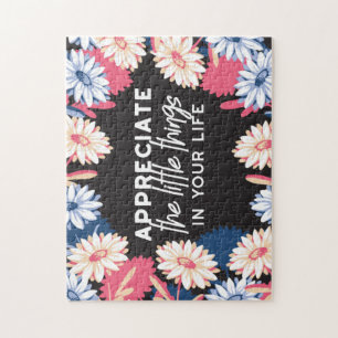 Appreciate the little things quotes jigsaw puzzle