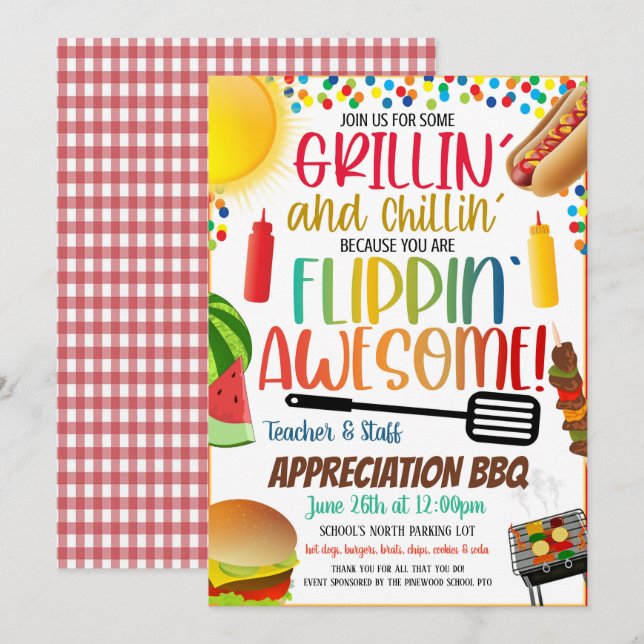 Appreciation BBQ invitation  (Front/Back)