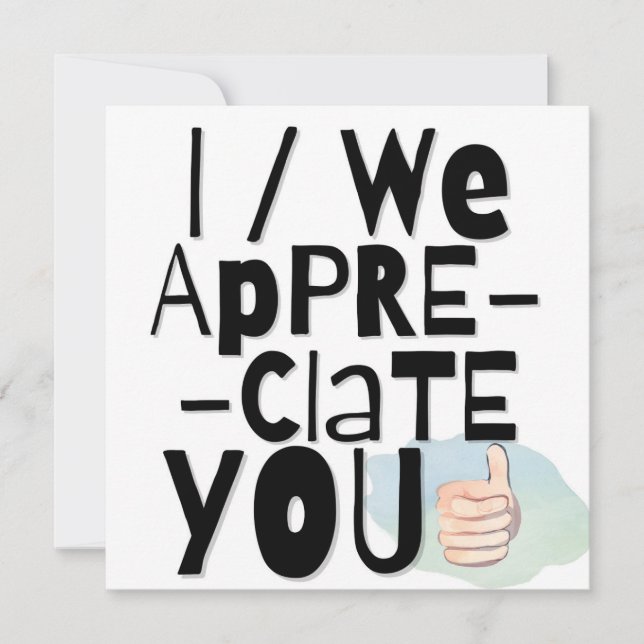 Appreciation Card (Front)