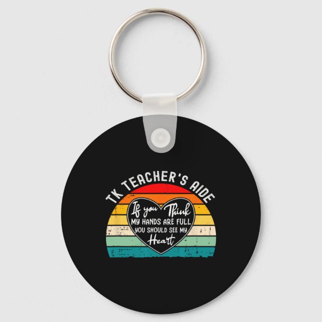 Appreciation For Tk Teacher’s Aide Back To School  Key Ring (Front)