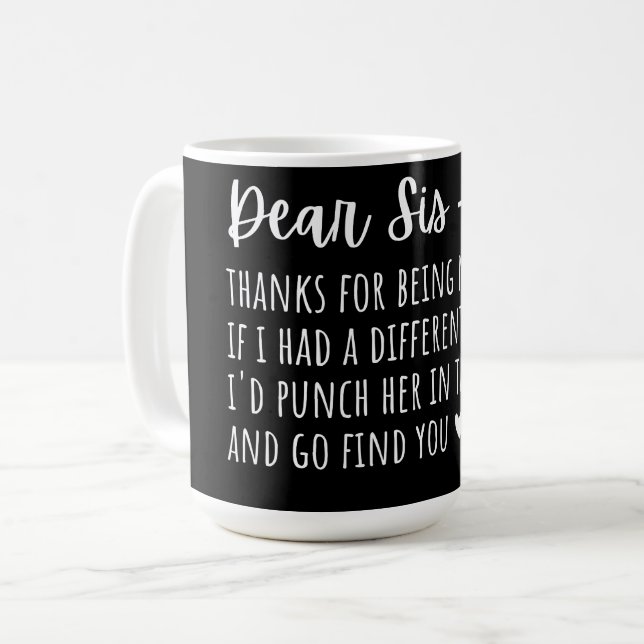 Appreciation Gift For Sisters. Coffee Mug (Front Left)