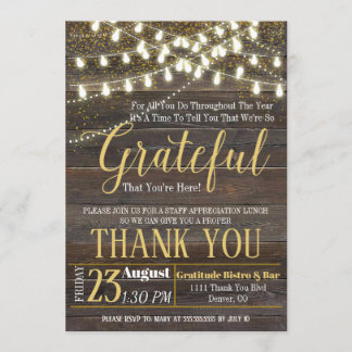 Appreciation Invitation, Grateful For Invitation