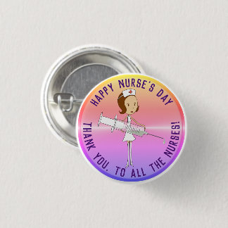 Appreciation Nurse's Day Pink 3 Cm Round Badge