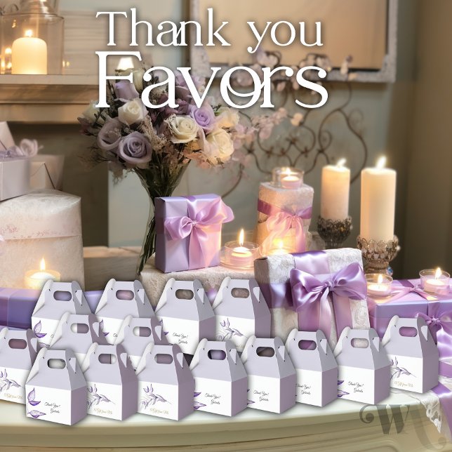 Appreciation Party Favour Purple Foliage Favour Box (Creator Uploaded)