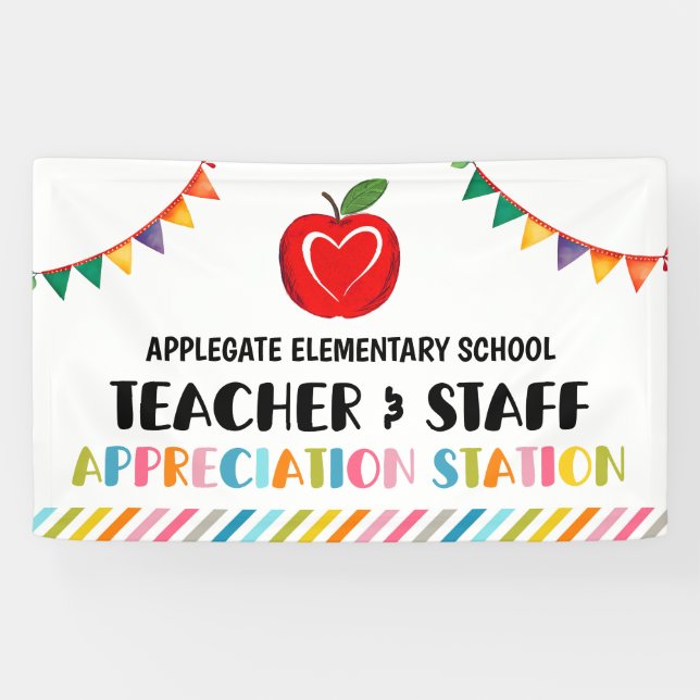 Appreciation Station Teacher Thank You  Banner (Horizontal)