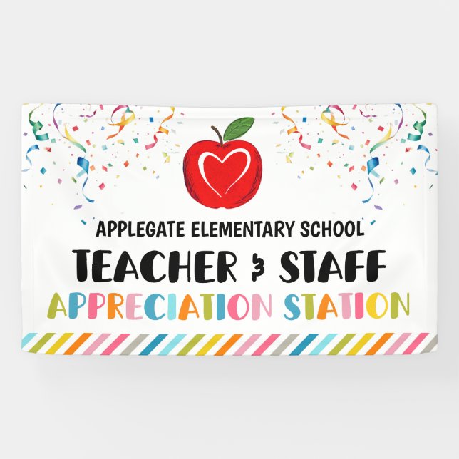 Appreciation Station Teacher Thank You  Banner (Horizontal)