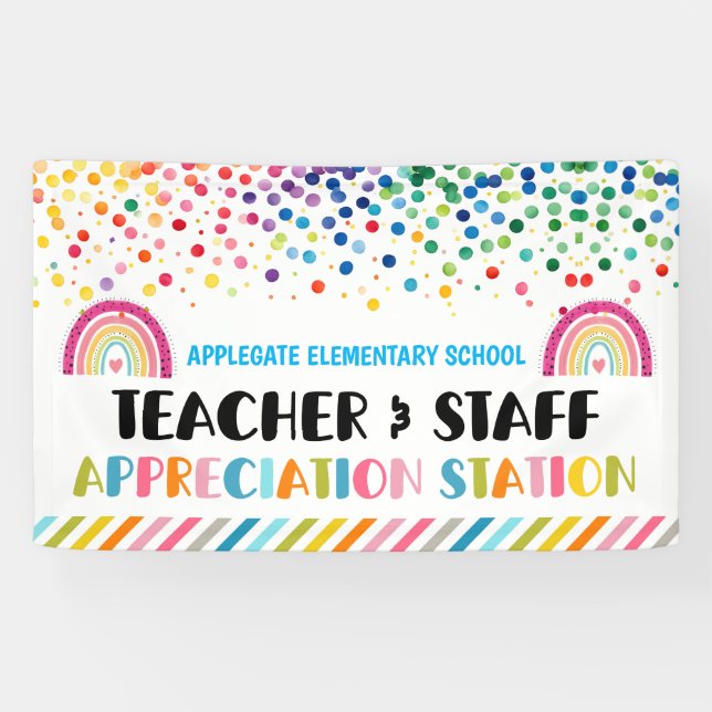 Appreciation Station Teacher Thank You  Banner (Horizontal)