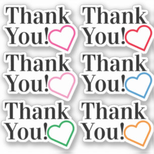 Appreciative "Thank You!" Stickers