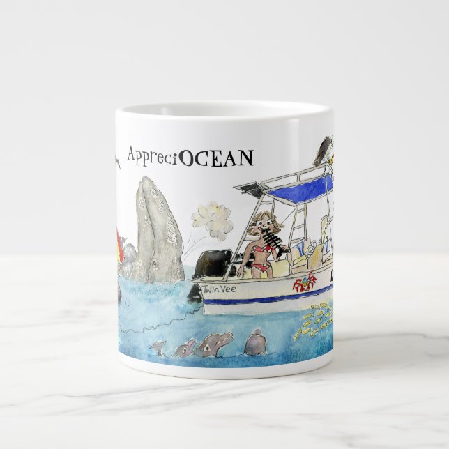 AppreciOCEAN Large Coffee Mug (Front)