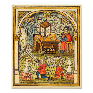 Apprentices in a Mediaeval Laboratory Photo Print
