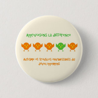 Apprivoisons la différence rond2 - macaron 6 cm round badge