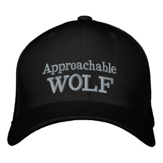 Approachable Wolf Embroidered Hat