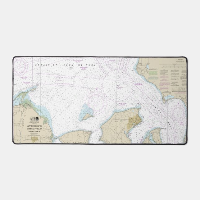 Approaches to Admiralty Inlet Dungeness to Oak Bay Desk Mat (Front)