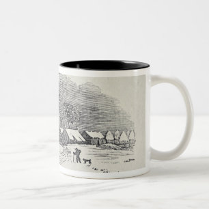 Approaching a Village in the Winter Two-Tone Coffee Mug