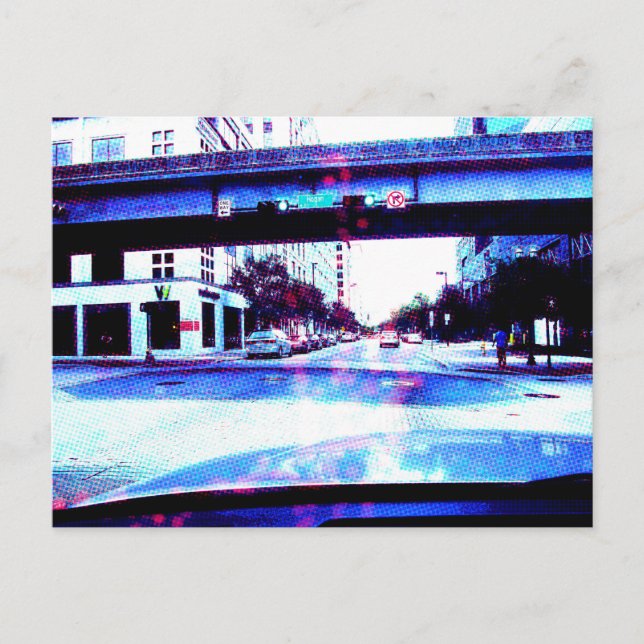 Approaching Hogan Street Postcard (Front)