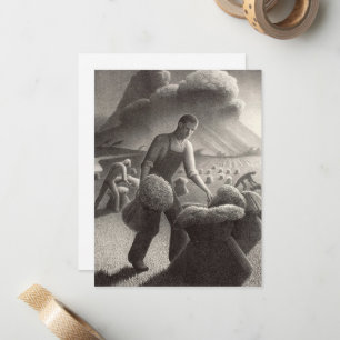 Approaching Storm by Grant Wood Card