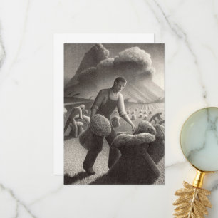 Approaching Storm by Grant Wood Thank You Card
