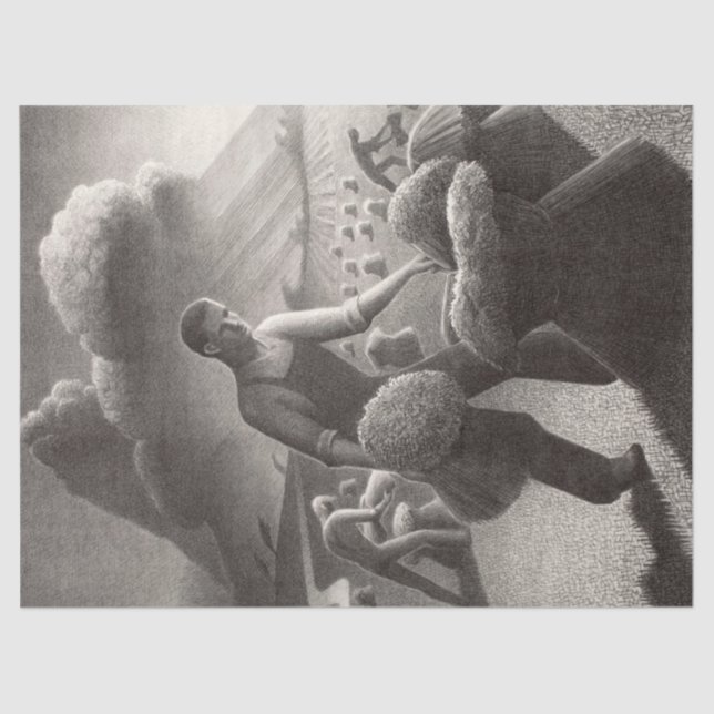 Approaching Storm by Grant Wood Tissue Paper (Front)