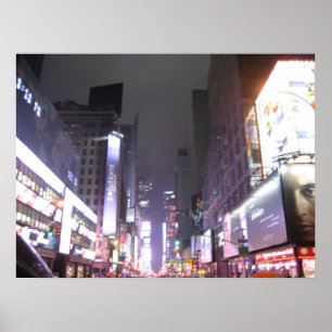 Approaching Times Square, New York NY Poster